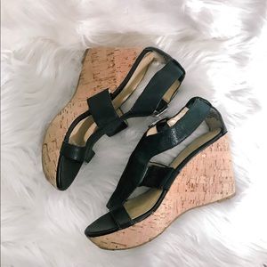 Nine West • Black Open Toe Wedge Sandal
